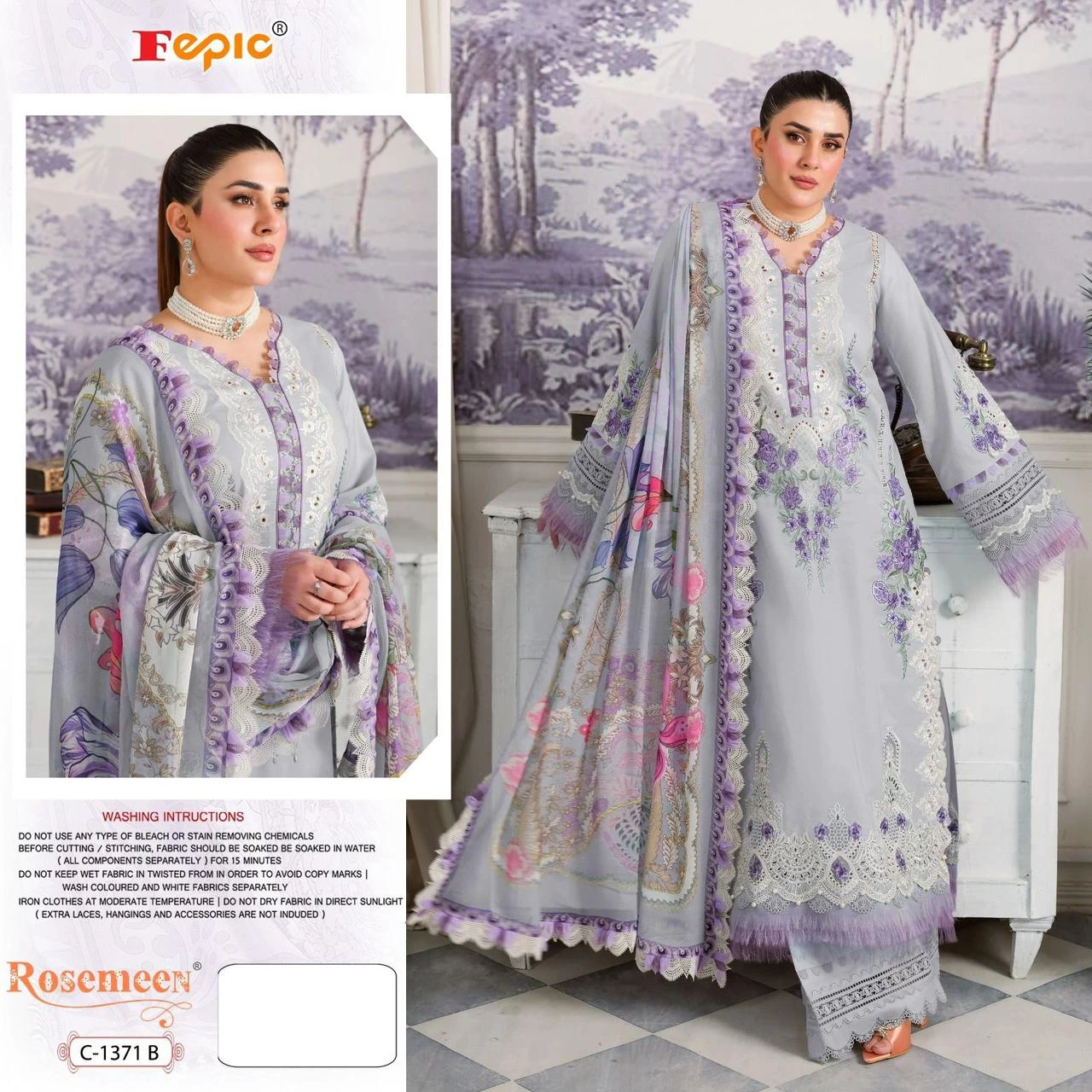 Fepic C 1371 Pure Cotton Wholesale Pakistani Salwar Suit Catalog — Wholesale Salwar Suits, MPA wholesale from Surat - Gallery Image 4